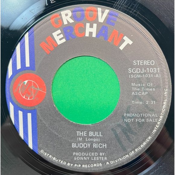 Buddy Rich The Bull 45 Jazz Funk Groove Merchant 1031 Promo - Picture 1 of 6